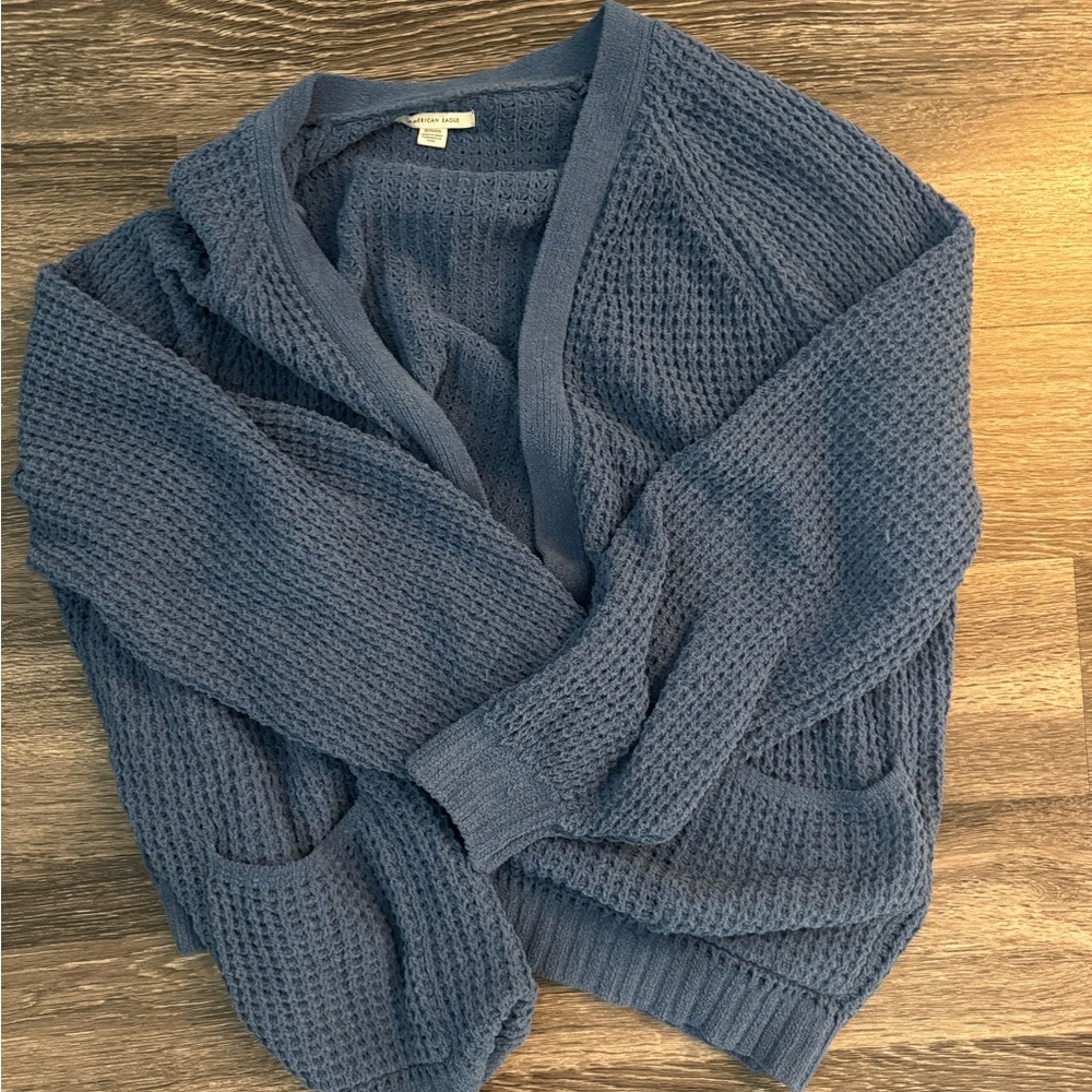 Cozy American Eagle Blue Knit Cardigan